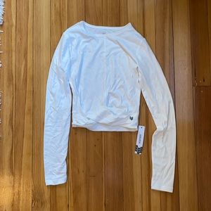 Cropped long sleeve top